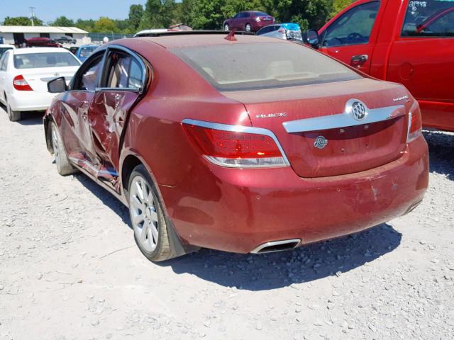 1G4GE5ED5BF260754 - 2011 BUICK LACROSSE C MAROON photo 3