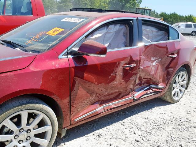 1G4GE5ED5BF260754 - 2011 BUICK LACROSSE C MAROON photo 9