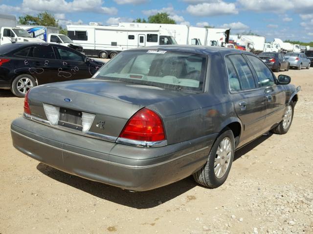 2FAFP74W14X170569 - 2004 FORD CROWN VICT GRAY photo 4