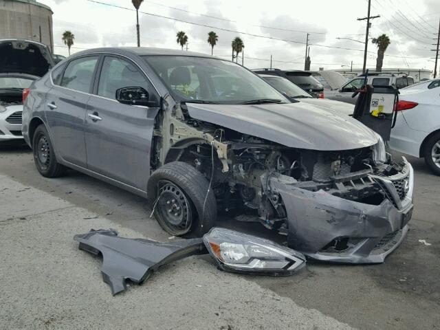 3N1AB7AP5HL641813 - 2017 NISSAN SENTRA S GRAY photo 1