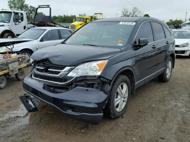 5J6RE3H73BL029743 - 2011 HONDA CR-V EXL BLACK photo 2