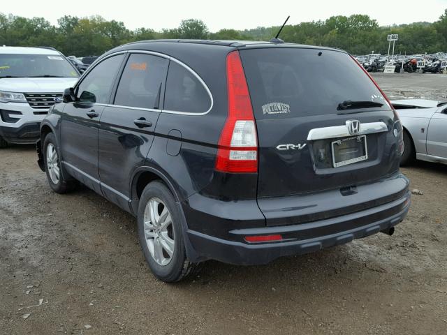 5J6RE3H73BL029743 - 2011 HONDA CR-V EXL BLACK photo 3