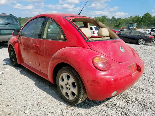 3VWCK21C63M405578 - 2003 VOLKSWAGEN NEW BEETLE წითელი ფოტო 3
