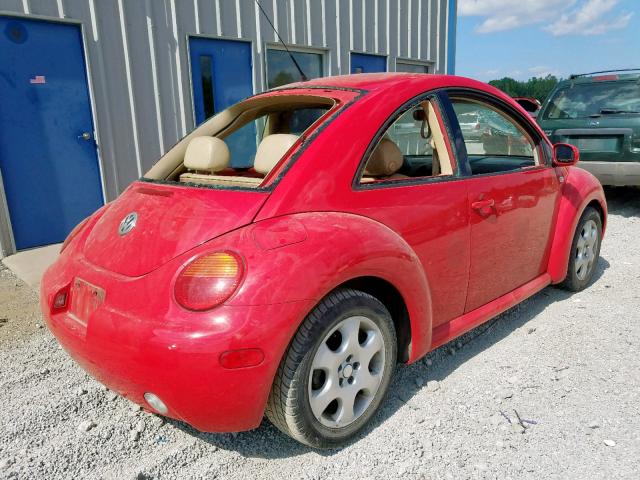 3VWCK21C63M405578 - 2003 VOLKSWAGEN NEW BEETLE წითელი ფოტო 4