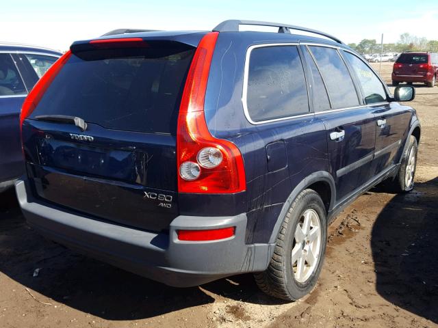 YV1CZ59H741062725 - 2004 VOLVO XC90 BLUE photo 4