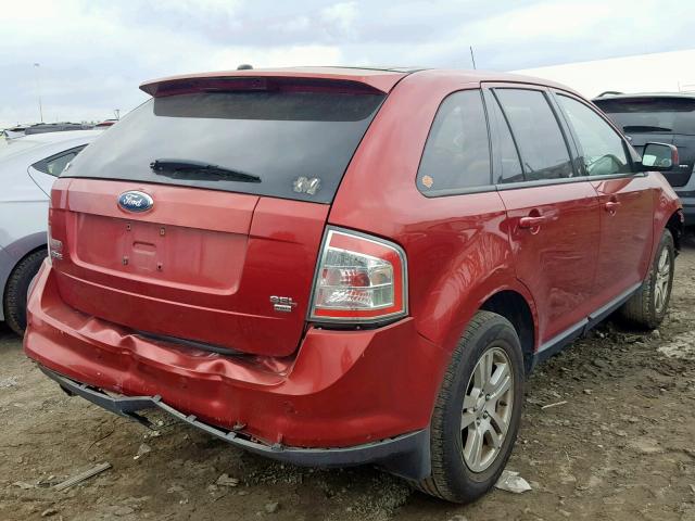 2FMDK39C77BA29963 - 2007 FORD EDGE SEL P RED photo 4