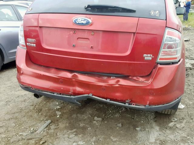 2FMDK39C77BA29963 - 2007 FORD EDGE SEL P RED photo 9