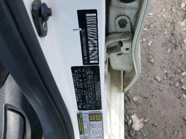 KNADM4A30G6557761 - 2016 KIA RIO LX WHITE photo 10