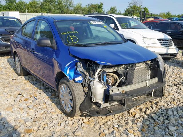 3N1CN7AP2EL845125 - 2014 NISSAN VERSA BLUE photo 1