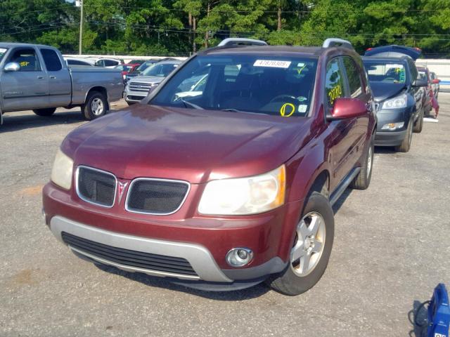 2CKDL63F776085621 - 2007 PONTIAC TORRENT MAROON photo 2