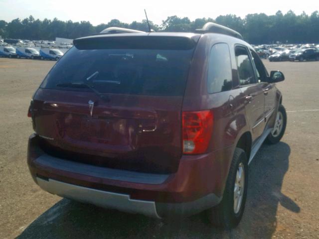 2CKDL63F776085621 - 2007 PONTIAC TORRENT MAROON photo 4