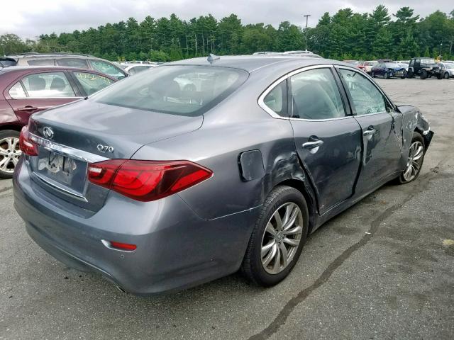 JN1BY1AR6JM220499 - 2018 INFINITI Q70 3.7 LU GRAY photo 4