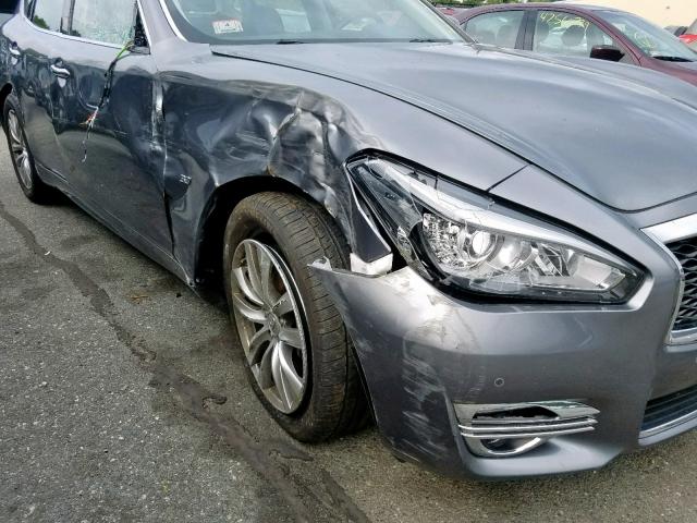 JN1BY1AR6JM220499 - 2018 INFINITI Q70 3.7 LU GRAY photo 9