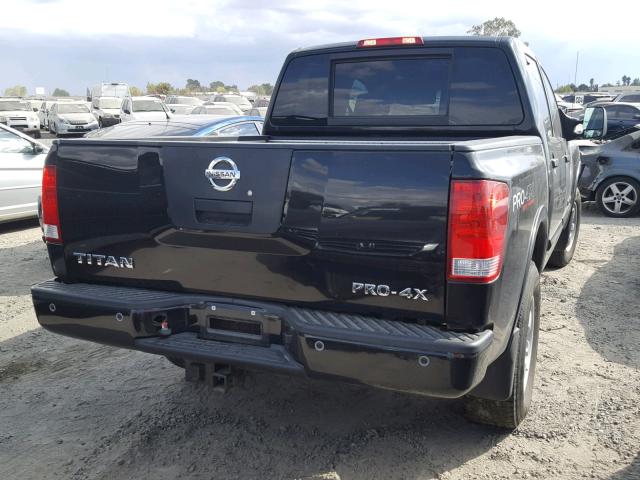 1N6AA0EC7CN300417 - 2012 NISSAN TITAN S BLACK photo 4