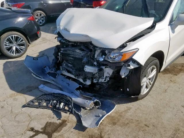 5J8TB3H3XFL016576 - 2015 ACURA RDX WHITE photo 9