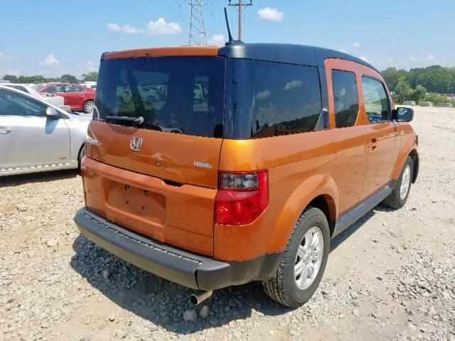 5J6YH28726L022012 - 2006 HONDA ELEMENT EX ORANGE photo 4