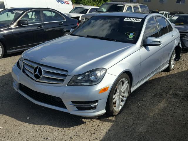 WDDGF4HB7DA800844 - 2013 MERCEDES-BENZ C 250 BLUE photo 2