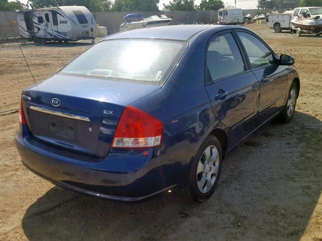 KNAFE122975423623 - 2007 KIA SPECTRA EX BLUE photo 4