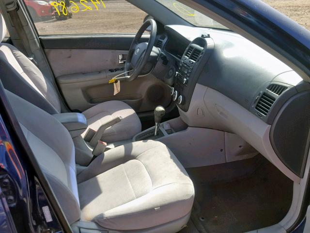 KNAFE122975423623 - 2007 KIA SPECTRA EX BLUE photo 5