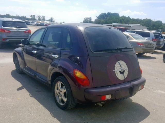 3C8FY4BB01T671874 - 2001 CHRYSLER PT CRUISER PURPLE photo 3