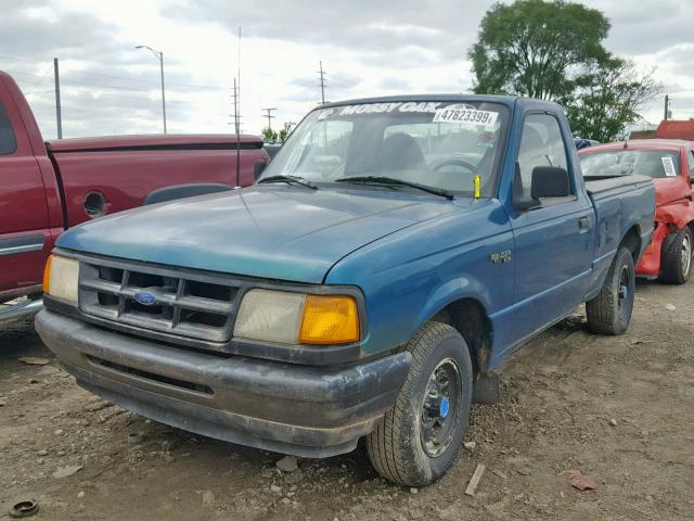 1FTCR10A7RUC38077 - 1994 FORD RANGER GREEN photo 2