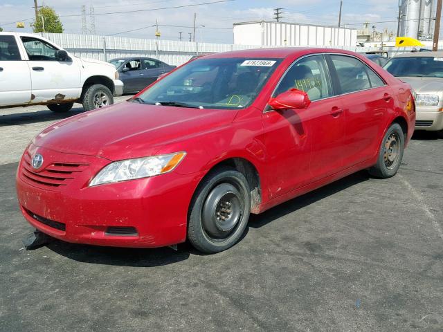 4T1BE46K37U173858 - 2007 TOYOTA CAMRY CE RED photo 2