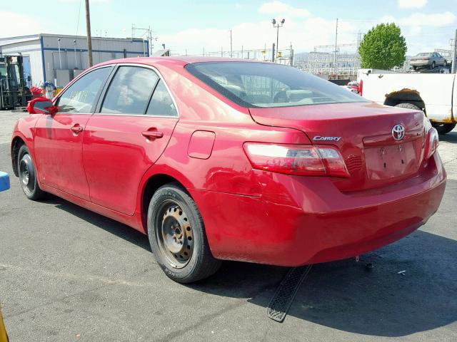 4T1BE46K37U173858 - 2007 TOYOTA CAMRY CE RED photo 3