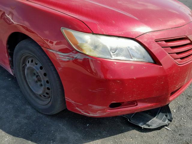 4T1BE46K37U173858 - 2007 TOYOTA CAMRY CE RED photo 9