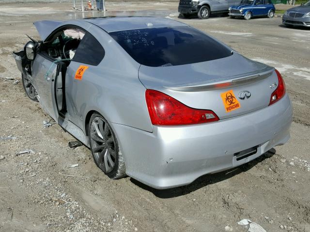 JNKCV64E88M116248 - 2008 INFINITI G37 BASE SILVER photo 3