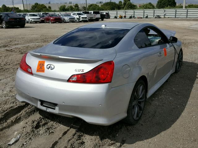 JNKCV64E88M116248 - 2008 INFINITI G37 BASE SILVER photo 4