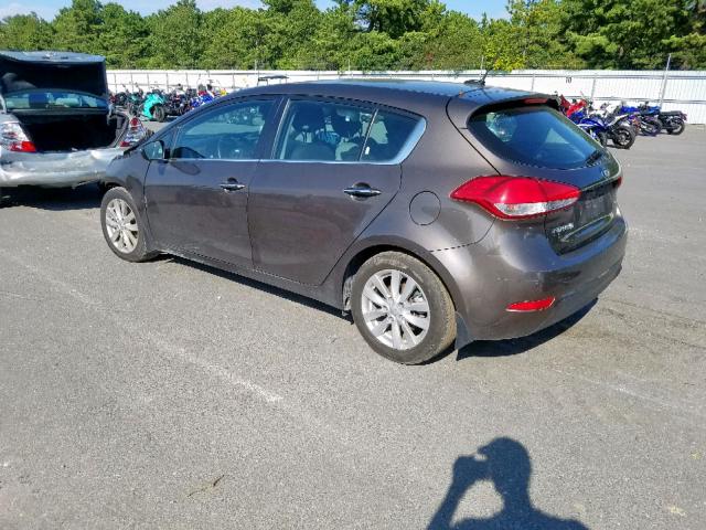 KNAFX5A84E5241400 - 2014 KIA FORTE EX BROWN photo 3