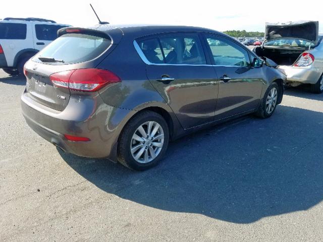 KNAFX5A84E5241400 - 2014 KIA FORTE EX BROWN photo 4