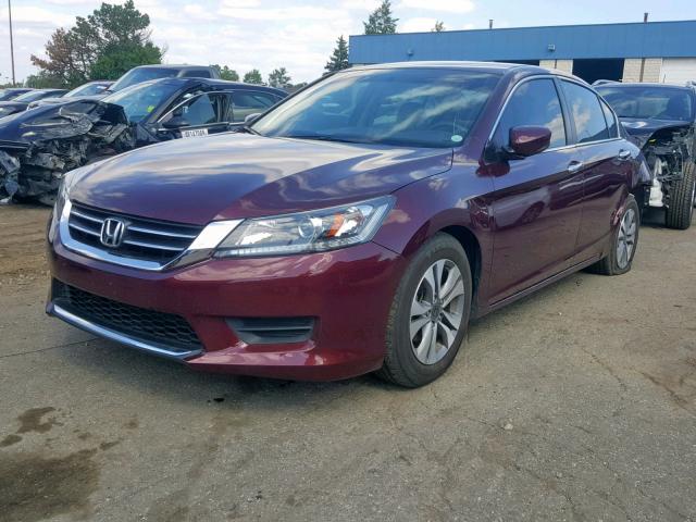 1HGCR2F31FA058655 - 2015 HONDA ACCORD LX BURGUNDY photo 2