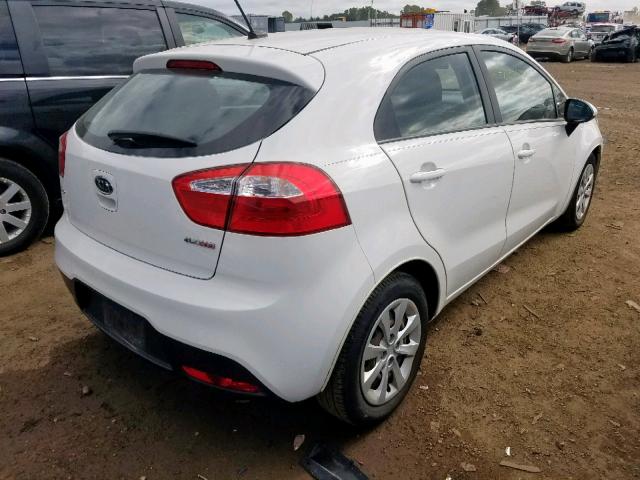 KNADN5A30C6011622 - 2012 KIA RIO EX WHITE photo 4