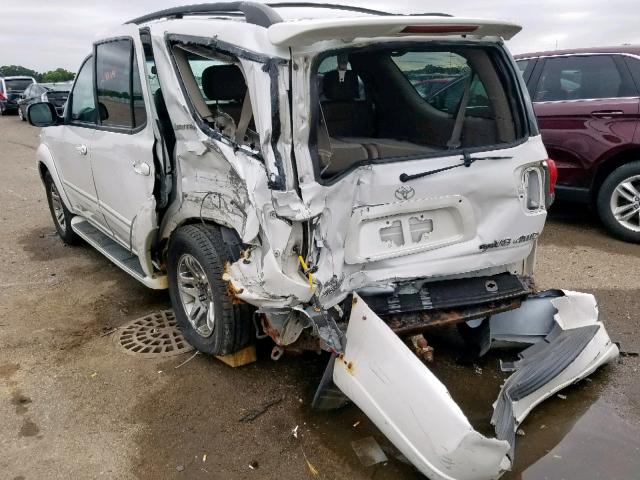 5TDBT48A77S284318 - 2007 TOYOTA SEQUOIA LI WHITE photo 9