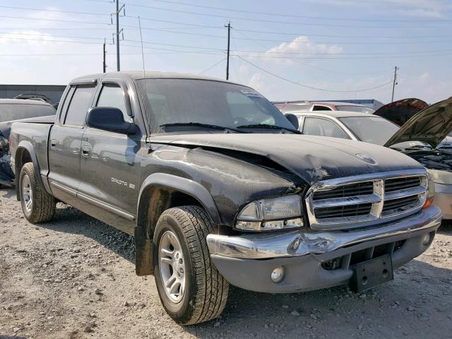 1B7HL48Z22S508112 - 2002 DODGE DAKOTA QUA BLACK photo 1