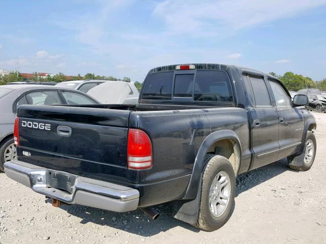 1B7HL48Z22S508112 - 2002 DODGE DAKOTA QUA BLACK photo 4