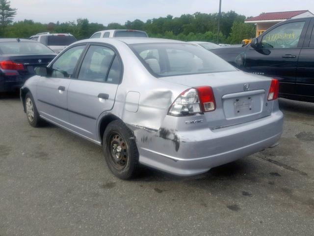 2HGES16394H626561 - 2004 HONDA CIVIC DX V SILVER photo 3