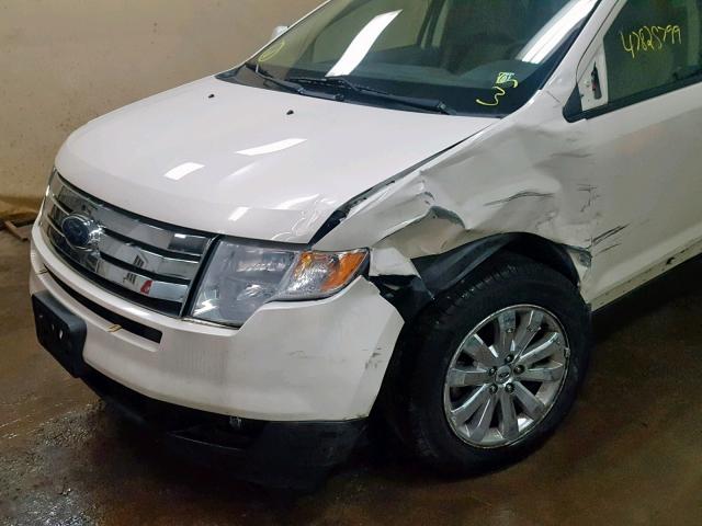 2FMDK48C28BA96835 - 2008 FORD EDGE SEL WHITE photo 9