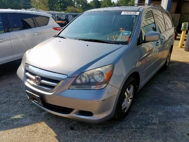 5FNRL38727B133596 - 2007 HONDA ODYSSEY EX SILVER photo 2