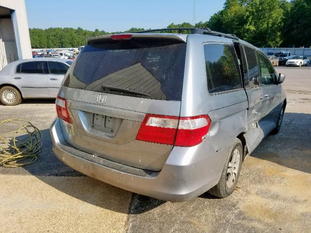 5FNRL38727B133596 - 2007 HONDA ODYSSEY EX SILVER photo 4