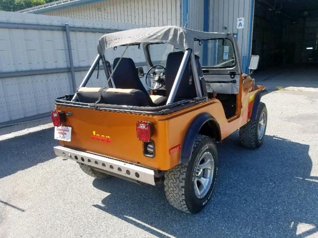 J9F83AH801061 - 1979 JEEP CJ5 BROWN photo 4