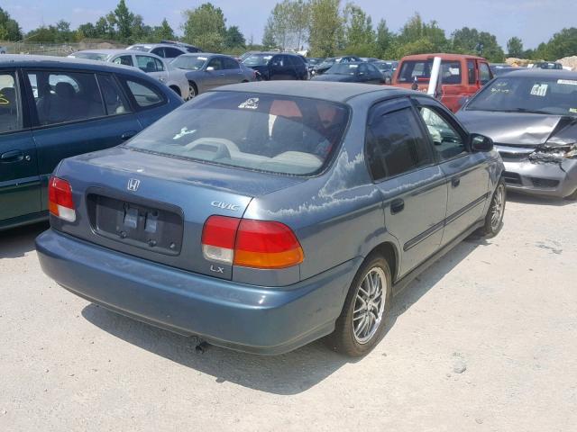 2HGEJ6525VH525415 - 1997 HONDA CIVIC DX GREEN photo 4