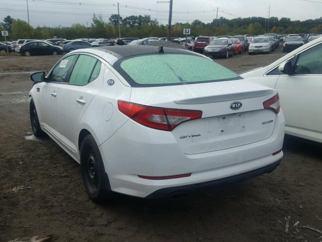 KNAGR4A69B5148522 - 2011 KIA OPTIMA SX WHITE photo 3