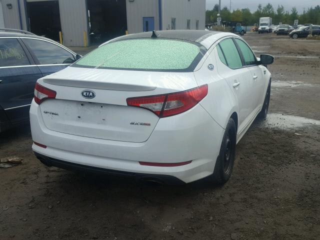 KNAGR4A69B5148522 - 2011 KIA OPTIMA SX WHITE photo 4