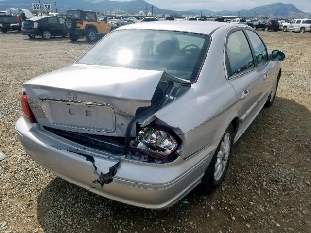 KMHWF35HX4A960897 - 2004 HYUNDAI SONATA GLS GRAY photo 4