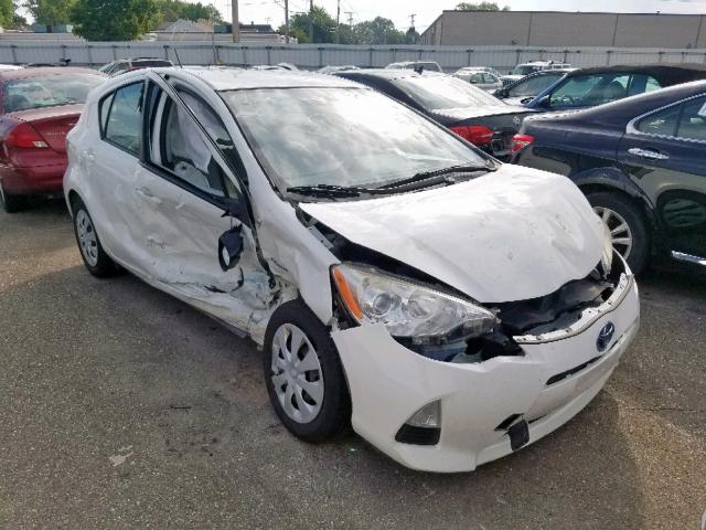 JTDKDTB37C1019407 - 2012 TOYOTA PRIUS C WHITE photo 1