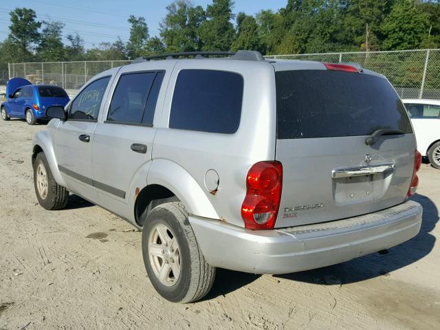 1D4HB48N96F102927 - 2006 DODGE DURANGO SL SILVER photo 3