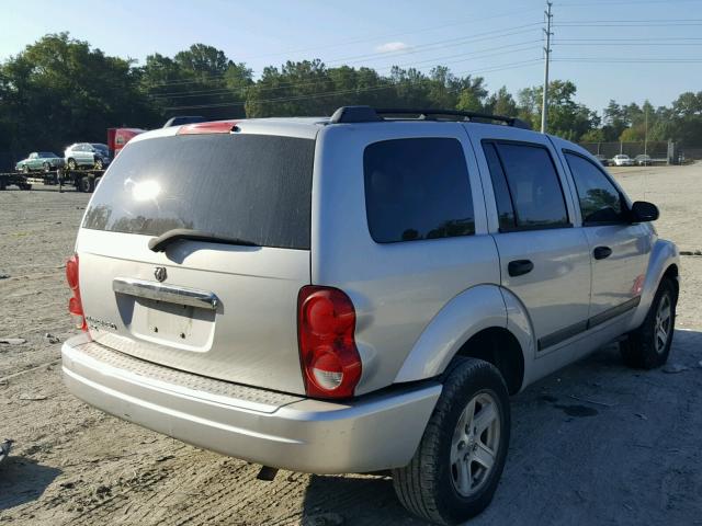 1D4HB48N96F102927 - 2006 DODGE DURANGO SL SILVER photo 4