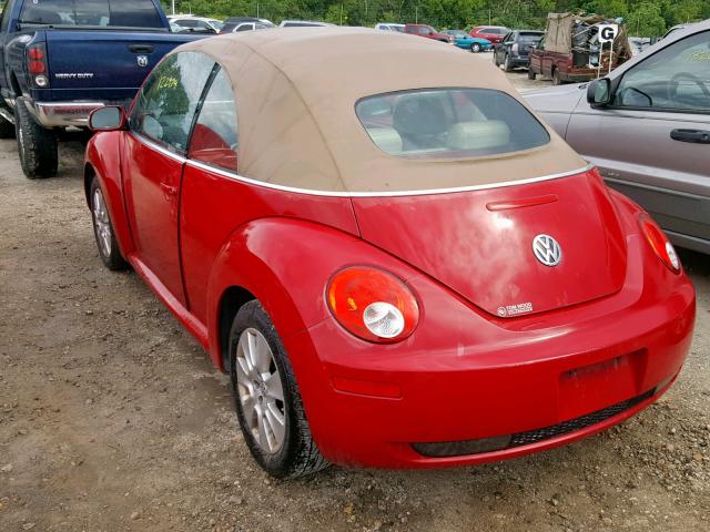 3VWRW3AL0AM002780 - 2010 VOLKSWAGEN NEW BEETLE მუქწითელი ფოტო 3